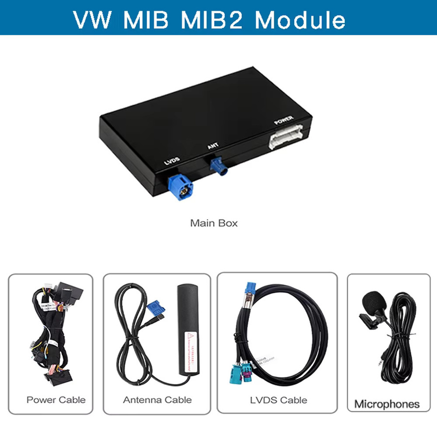 CARABC Drahtloses CarPlay und Android Auto Modul mit Airplay für VW Volkswagen MIB Skoda Octavia A5 Polo Golf 7 Passat B8, Schwarz - Bild 6