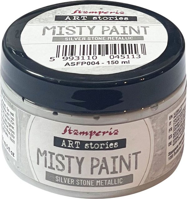Stamperia Misty Paint metallic Silver Stone wasserbasiert 0,15 l - Bild 1