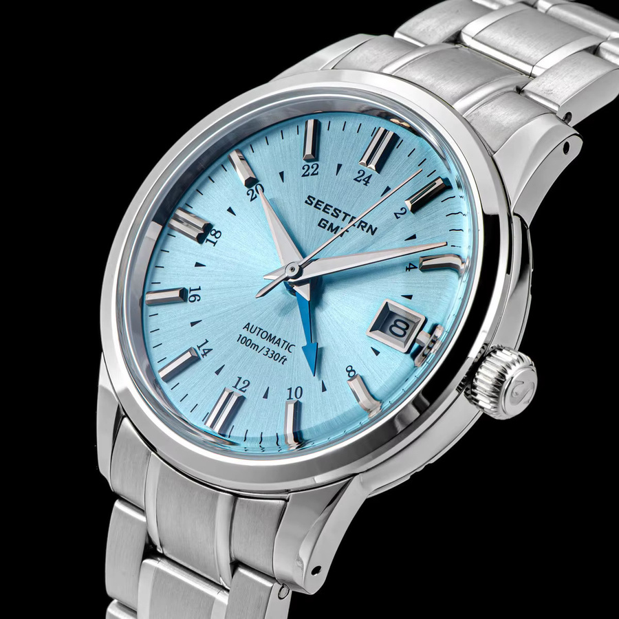 SEESTERN Armbanduhr Automatik, Edelstahl, Blau, 42 mm, Herren - Bild 4