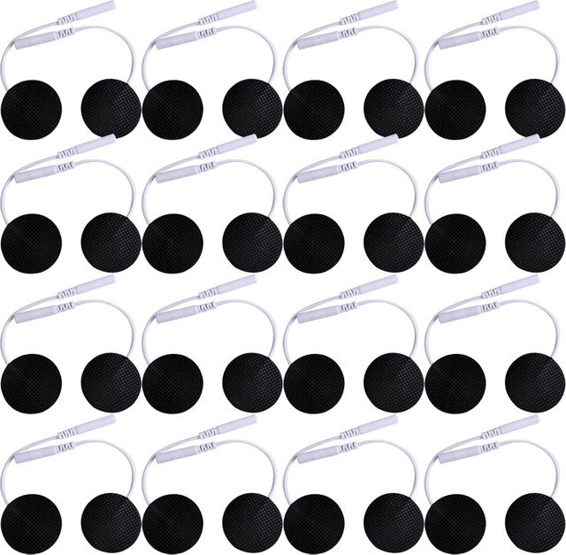 Yinhang Runde Vlies-Elektrodenpads in Schwarz für TENS-Akupunktur-Massagegeräte, 32 mm Durchmesser - Bild 1