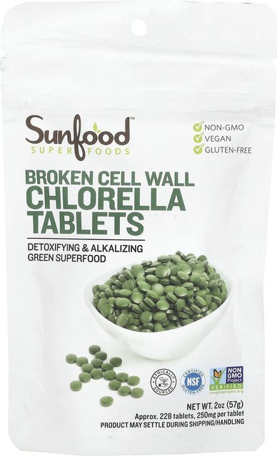 Sunfood Chlorella-Tabletten zellwand-zerkleinert vegan 57 g - Bild 1