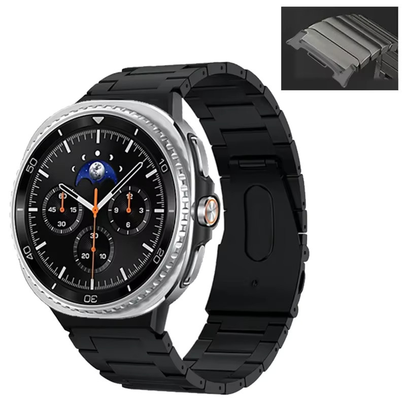 Samsung Uhrenarmband Titan, Edelstahl, Schwarz, Samsung Galaxy Watch Ultra 2022 - Bild 3