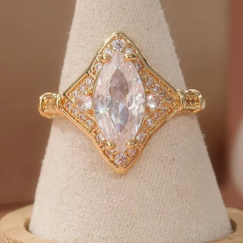 YoYo Ring, weiß, Zirkonia, Vintage, Damen - Bild 1