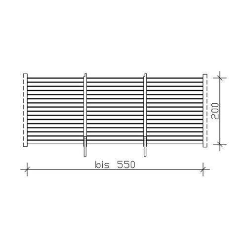 Skan Holz Rückwand Profilschalung für Carport der Serien Friesland, Wallgau und Spreewald, Schiefergrau, B: 550 cm, H: 200 cm - Bild 3
