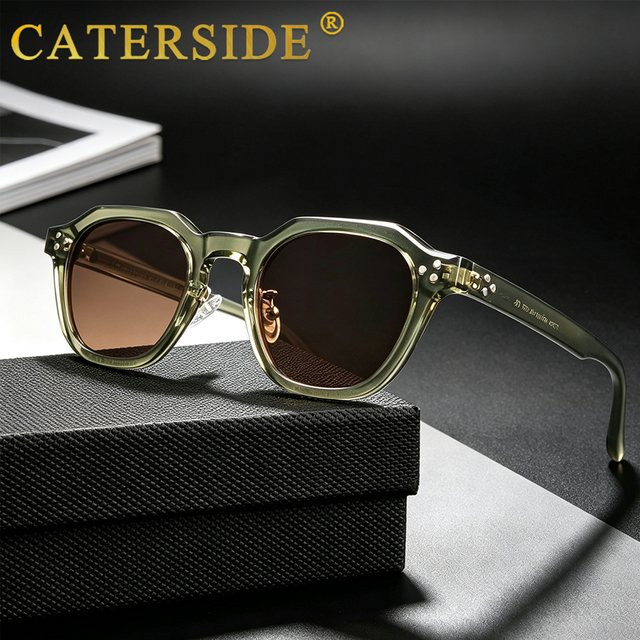 CATERSIDE Sonnenbrille, hexagonal, TR90, Vollrand, polarisiert, Unisex - Bild 1