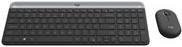 Logitech MK470 Slim Wireless Tastatur und Maus Set mit USB-Empfänger, grau, CH-Layout - Bild 1