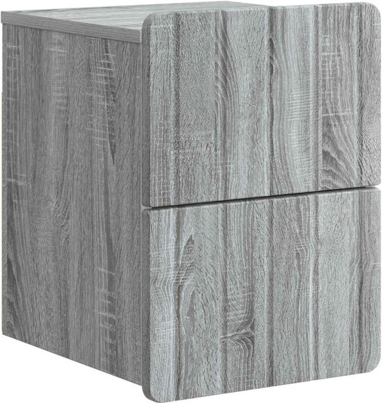 Wandmontierter Nachttisch vidaXL in Grau Sonoma, B/T/H: 33 x 34,5 x 43 cm - Bild 1