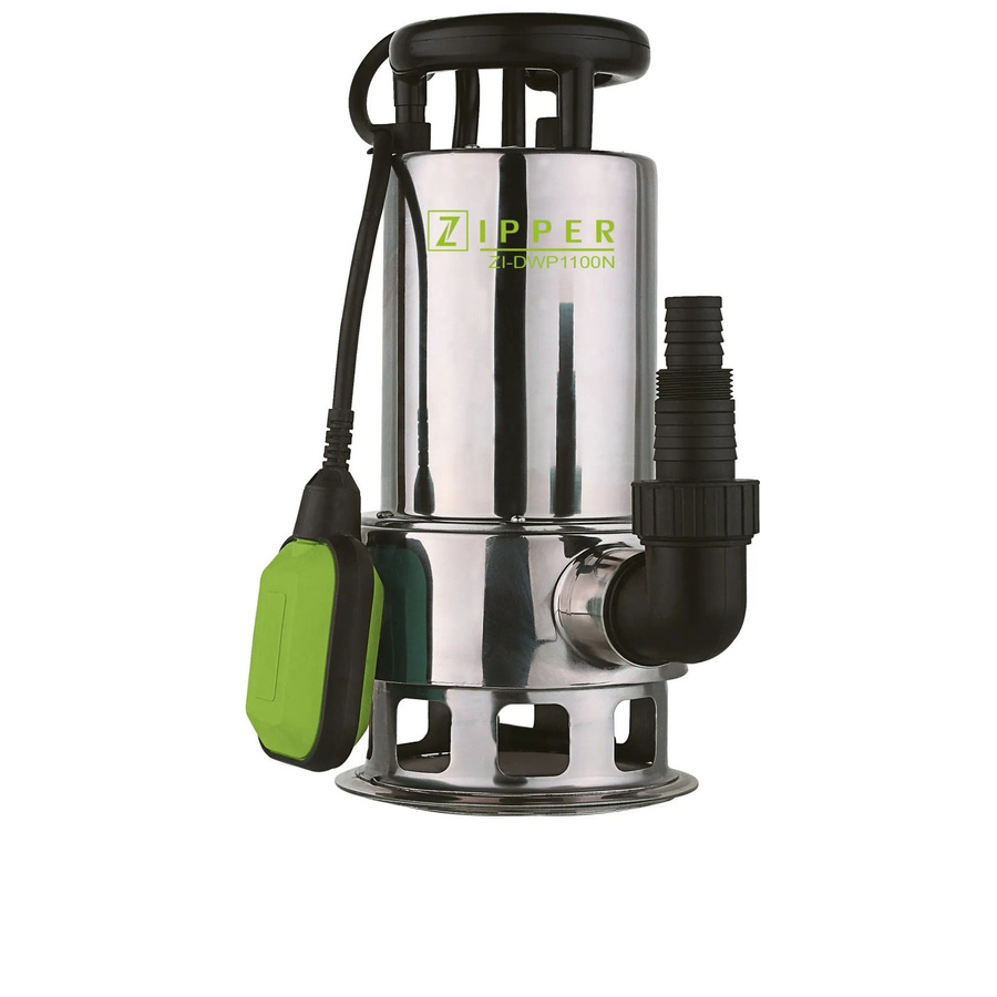 Zipper Schmutzwasser-Tauchpumpe ZI-DWP1100N in Grün und Silber - Bild 2