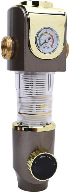 Koogeelife Hauswasserfilter 8TCelsius High Rückspül-Sedimentfilter mit Reinigungsfunktion für Stadtleitung, 40 Mikrometer Genauigkeit, wiederverwendbar, 4 Zoll, Grau - Bild 1