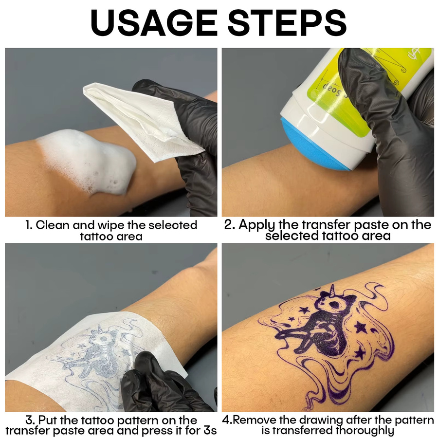 POSEIDON Tattoo Transfer Creme, Blau, Transfer Paste - Bild 4