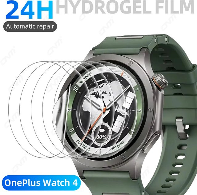 Hydrogel-Displayschutzfolie für OnePlus Watch 4, transparent, kratzfest und HD-Vollabdeckung - Bild 1