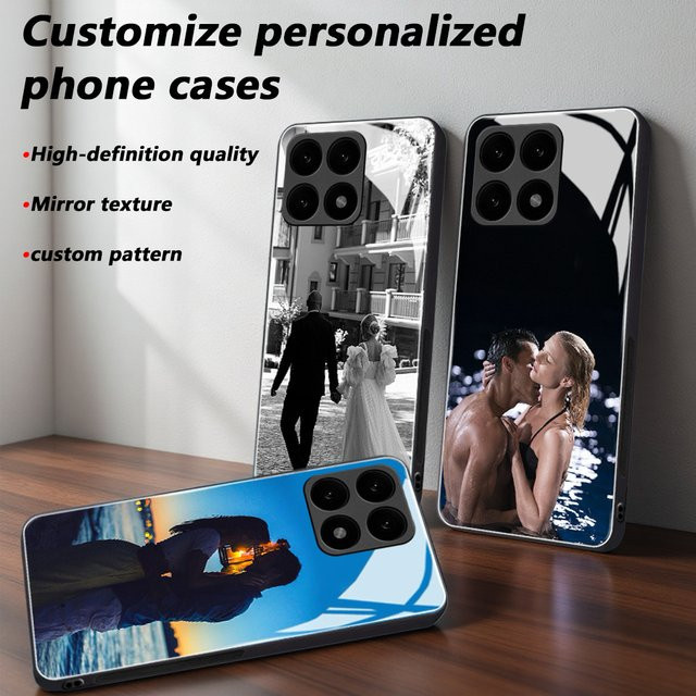 Personalisierte Fotospiegel Handyhülle für Honor X9 X8 X7 X6 X5 4G 5G in Schwarz und Multicolour - Bild 1