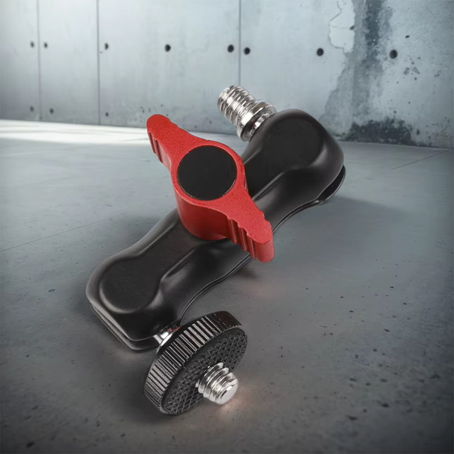ALLOYSEED Kugelkopf-Klemme mit 1/4-Zoll-20-Gewinde, drehbare Metall-Superklemme in Schwarz für GPS, Telefon, Monitor und Videoleuchte - Bild 3