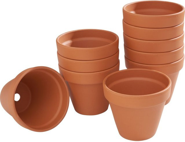 VBS Terrakotta-Töpfe in Braun, 10er Set, Innen-Ø: 10 cm - Bild 1