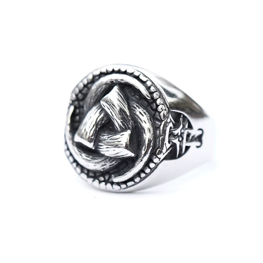 Charming Folk Ring Edelstahl, Silber, Herren - Bild 2