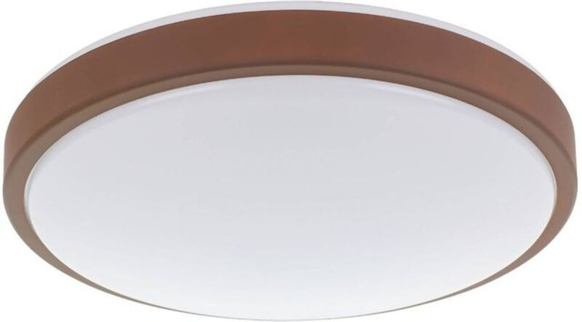 Eglo LED Deckenleuchte Lezuza in Weiß und Braun, Durchmesser: 32,5 cm - Bild 1