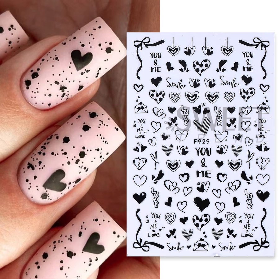 SWEET TREND Nagelaufkleber, 4 Stück, Schwarz, Glänzend - Bild 3