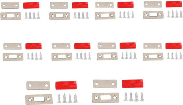 10er Set TOMTOP Magnetische Schrankverschlüsse aus Edelstahl in Silber - Bild 1
