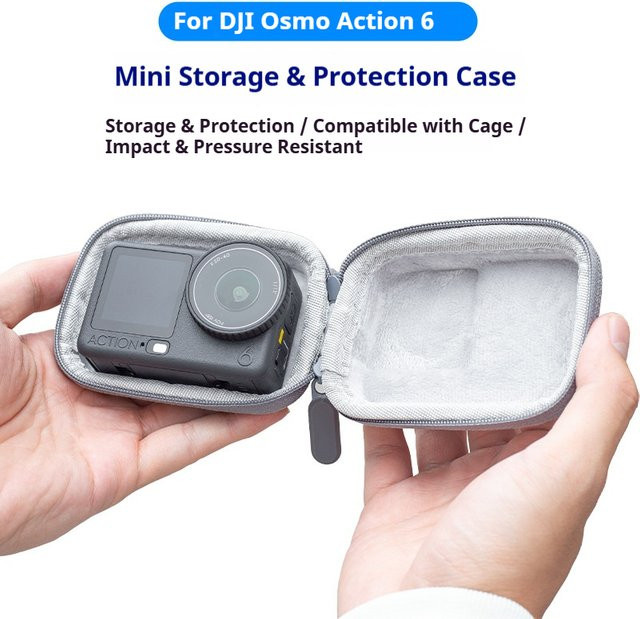 DJI Osmo Action 6 Tragbare Mini-Tasche, Wasserdichte Schutzhülle für die Action Camera, Grau - Bild 1