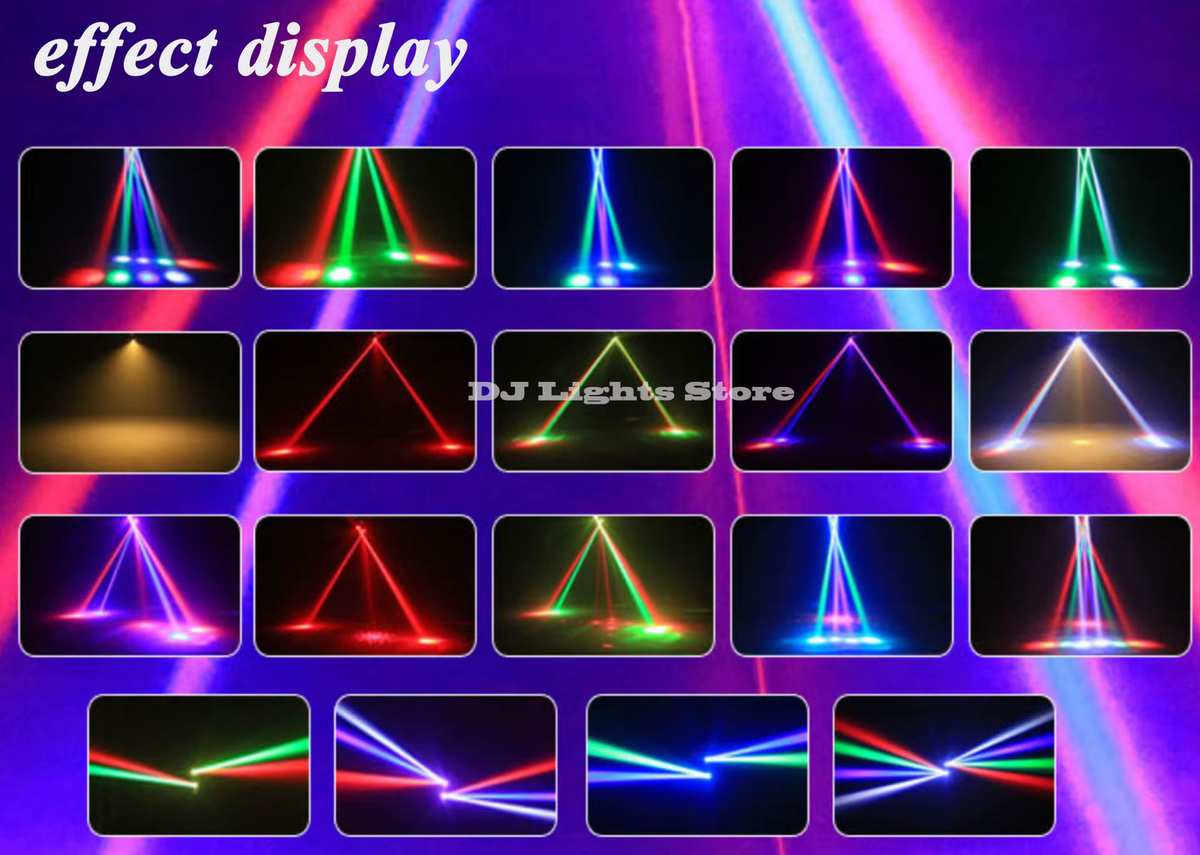 GVT 3 in 1 LED Moving Head mit Laser und Strobe Effekt für DJ, Disco und Bühne, DMX512 und Fernbedienung steuerbar - Bild 4