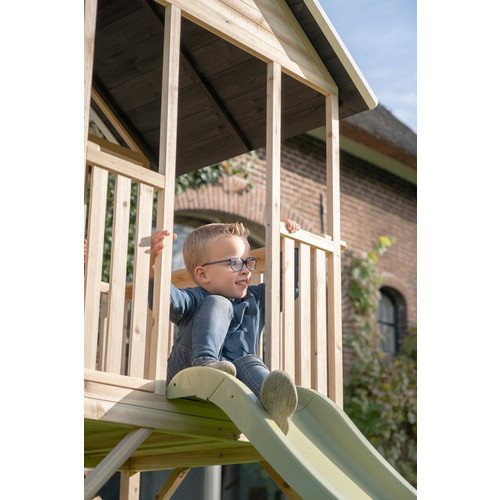 EXIT Toys Holzspielhaus Panorama 300 mit Rutsche in Braun - Bild 4