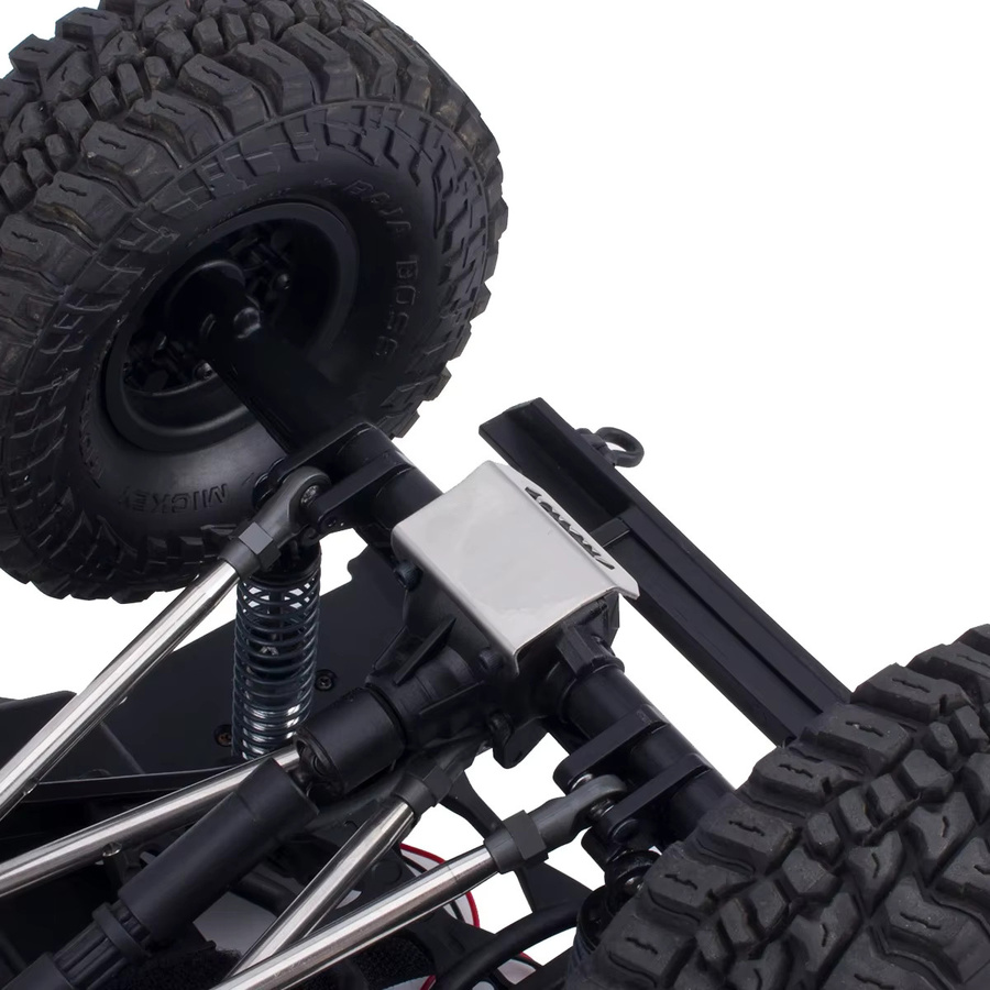 MALOM RC Edelstahl SCX10 III Achsschutz Unterfahrschutz Chassis Armor, Silber, Grau, Metall - Bild 4
