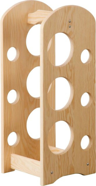 OBI Holzweinregal aus Kiefernholz für 6 Flaschen, Braun, B/T/H: 51 x 21 x 51 cm - Bild 1