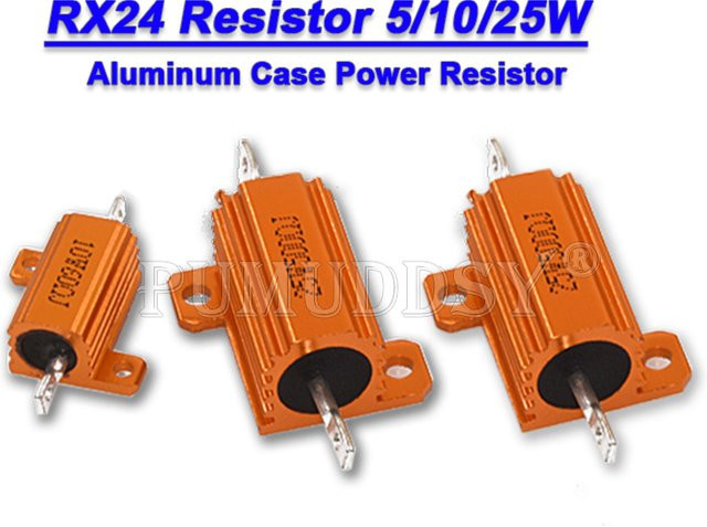 PUMUDDSY Aluminium Drahtwiderstand im Metallgehäuse mit 5W bis 25W und 0,01 bis 30K Ohm RX24 - Bild 1