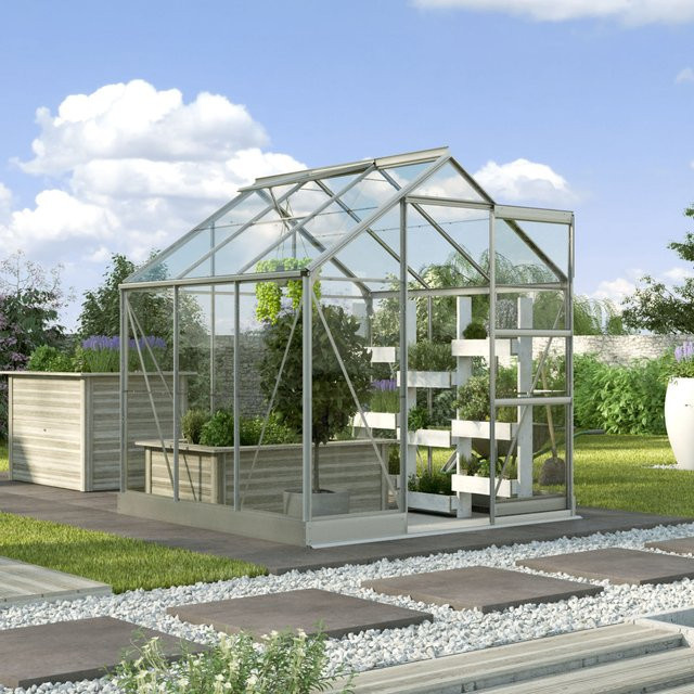 Vitavia Gewächshaus Eris 3800 aus eloxiertem Aluminium mit 3 mm ESG-Glas, 3,8 m² - Bild 1