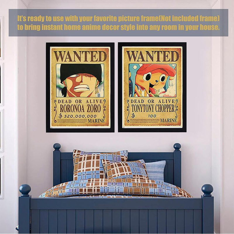 24 Stück One Piece Piraten Poster Set, Vintage Motiv, mehrfarbig, Papier, B: 14,3 cm, H: 21 cm - Bild 4