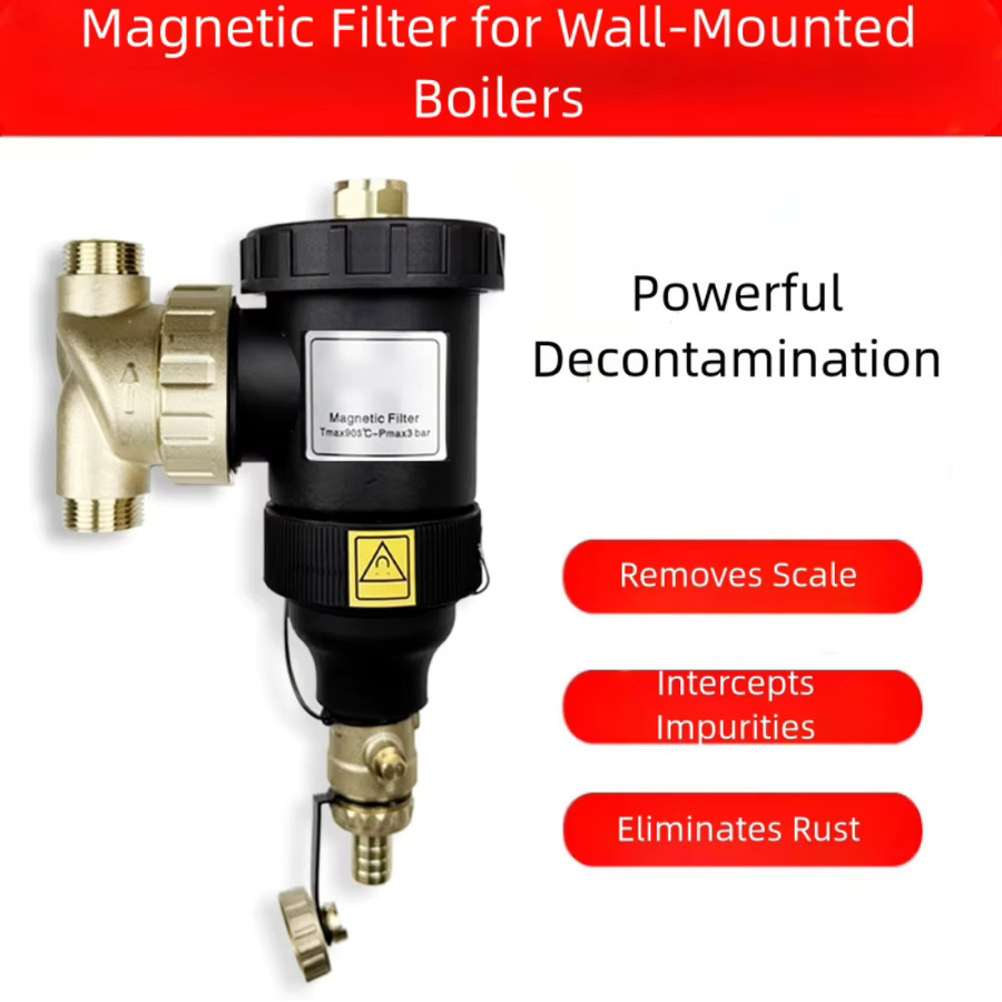 ANENG Magnetischer Zentral-Warmwasserbereiter mit Filter für Fußbodenheizung und Kesselsystem zur Sedimentfiltration - Bild 3