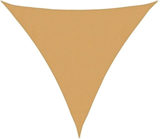 Furnicato Sonnensegel Dreieckig aus HDPE in Sandfarben, B/T/H: 3 x 3 x 3 m - Bild 1