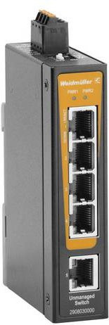 Weidmüller IE-SW-BLB-05-5TX Netzwerk Switch 10/100MBit/s Ethernet/LAN Schwarz - Bild 1