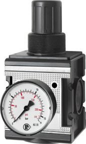Riegler Druckregler multifix mit Manometer, BG 4, G 3/4, 0,5-16 bar, silber - Bild 1