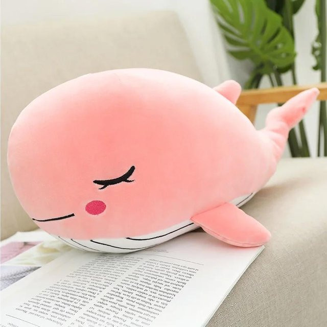 Yiran Health & Beauty Wal Plüschtier, Fisch Kissen, 50cm, Rosa / Pink - Bild 1