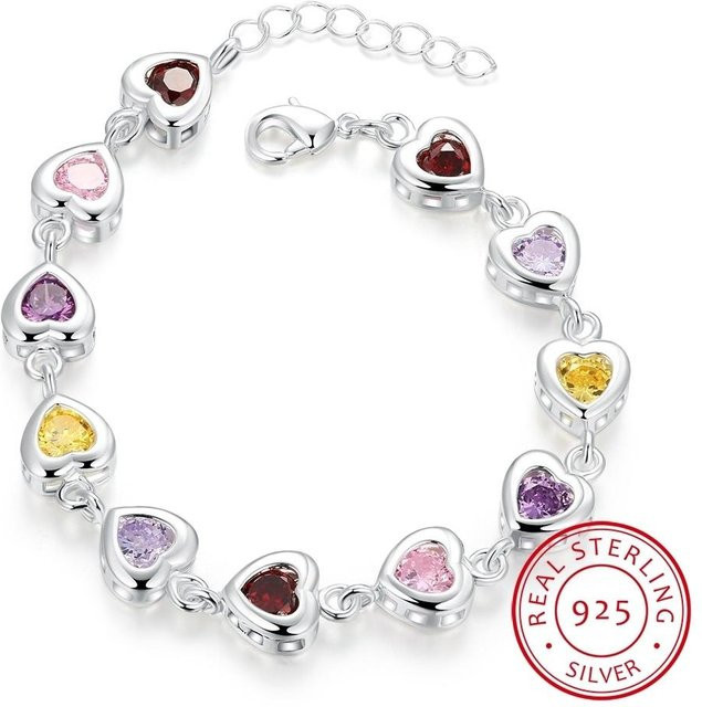 Armband Allbestart, 925 Silber, Herz, Zirkonia, Damen - Bild 1