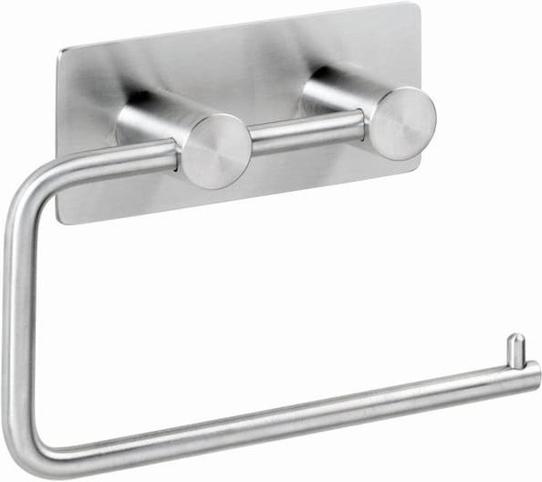 Brillantbad BEASY Toilettenpapierhalter aus Edelstahl gebürstet zum Kleben, Farbe: Silber, B/T/H: 14,5 x 10,0 x 4,2 cm - Bild 1