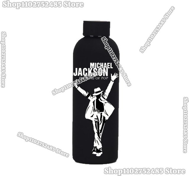 Bandai Michael Jackson MJ Thermos 304 Edelstahl-Trinkflasche mit kleiner Öffnung, isoliert, Schwarz - Bild 1