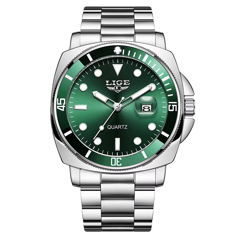 LIGE Armbanduhr Quarz, Edelstahl, Silber, Herren - Bild 6