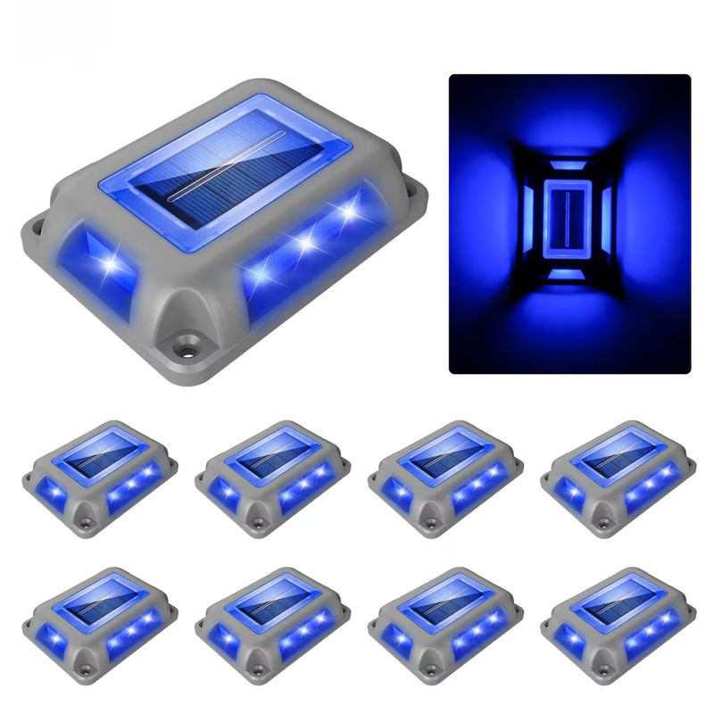 T-SUNRISE 8er Set Solar LED Außenleuchten Blau für Garten, Terrasse und Treppen zur Unterflur-Installation - Bild 7