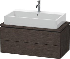 Duravit Waschtischunterschrank Compact L-Cube in Weiss mit 2 Schubladen, B: 92 cm, T: 47,7 cm, H: 40 cm - Bild 1