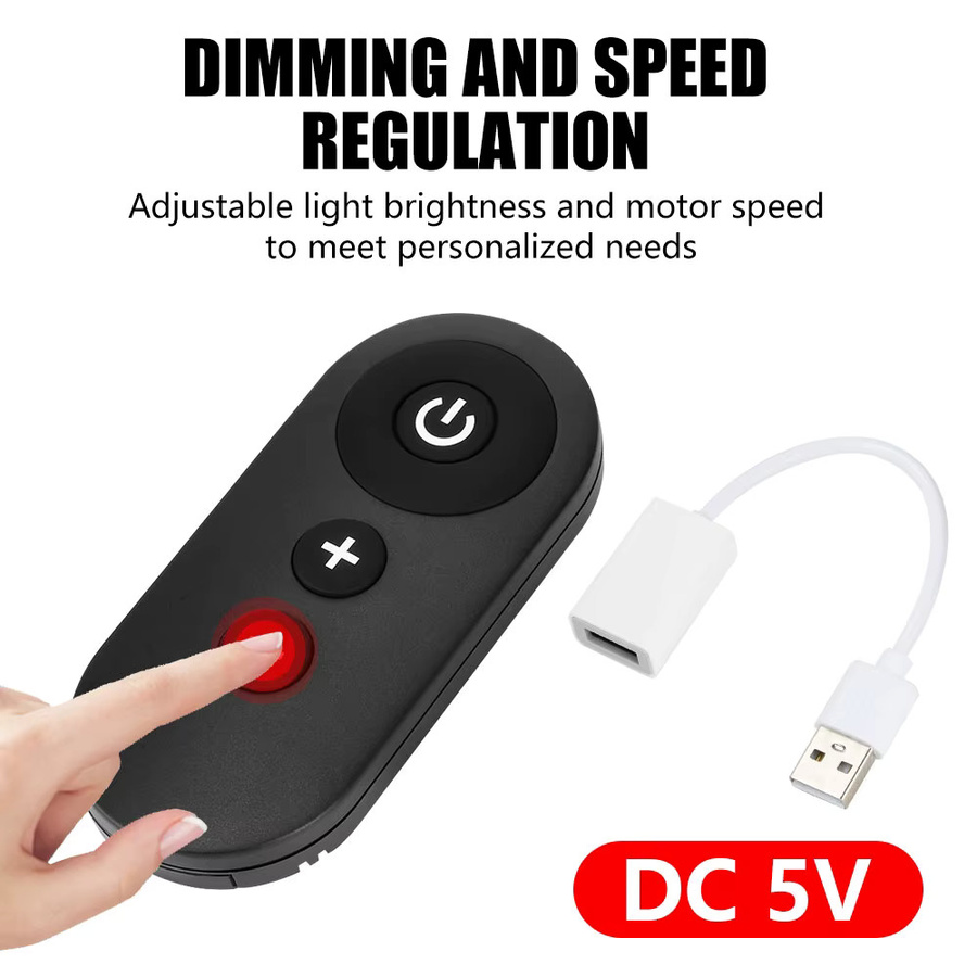 Aideepen DC 5V USB RF Fernschalter in Schwarz – Kabelloses Modul als LED-Streifen-Dimmer und Lüftergeschwindigkeitsregler für deine DIY-Beleuchtungssteuerung - Bild 3