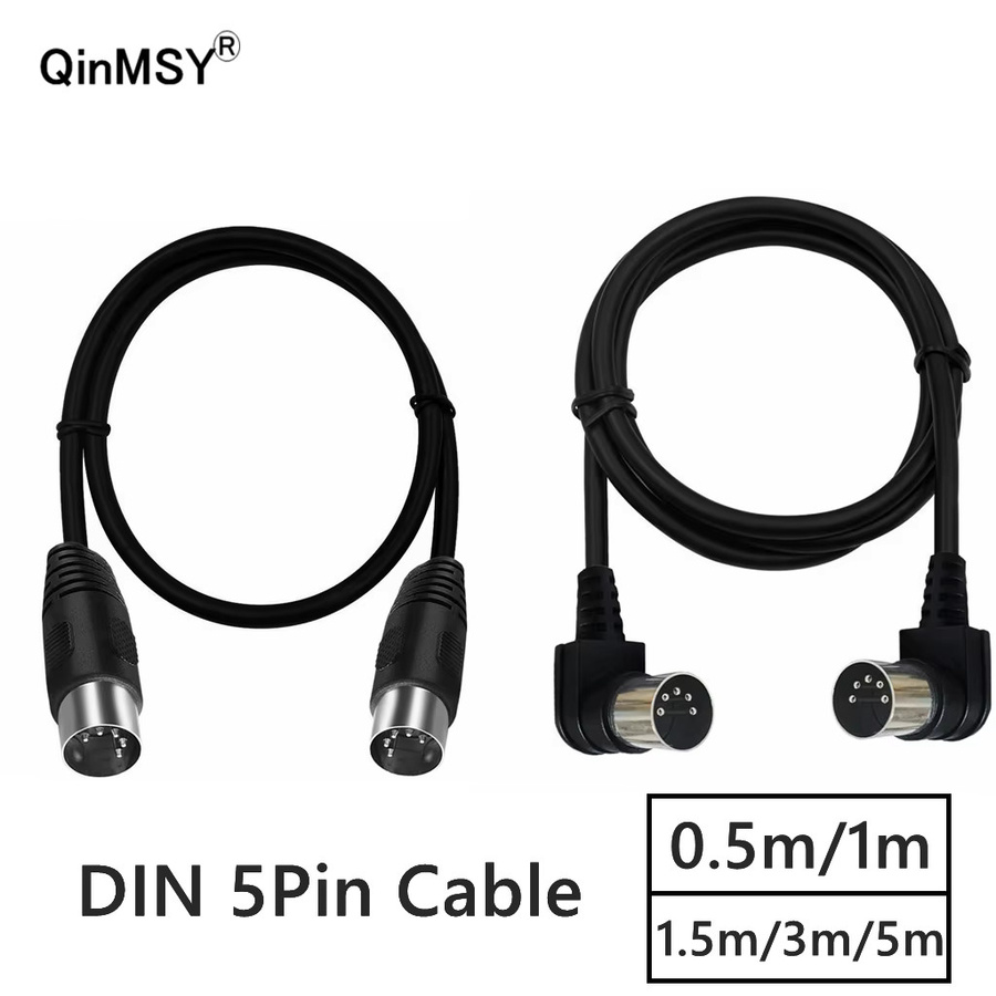 UXG MIDI DIN 5-Pin Stecker auf Stecker Audio Verlängerungskabel in Schwarz - Bild 2