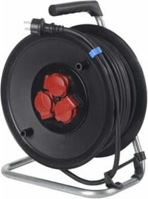 as-Schwabe Sicherheits-Kabeltrommel H05RR-F3G1,5 in Schwarz mit 25 m Kabellänge - Bild 1
