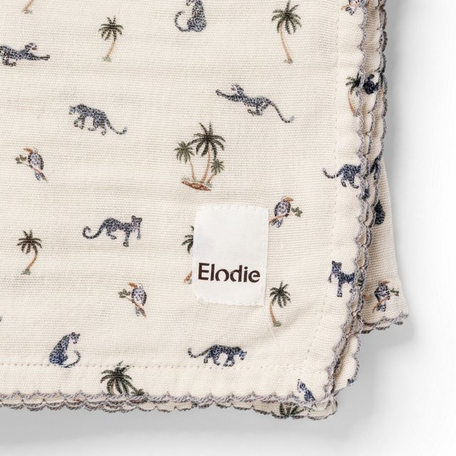Elodie Musselin Decke Garden Leo's Resort aus Baumwolle in Beige für Babys - Bild 1