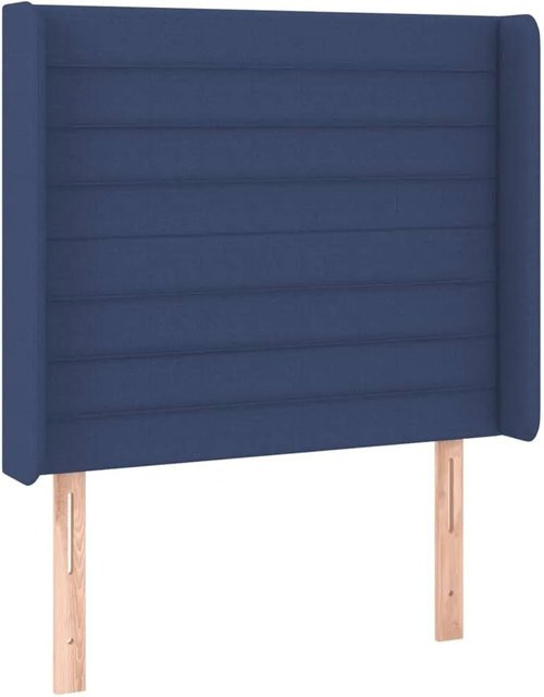 vidaXL LED Kopfteil Blau mit USB-Ladeanschluss und integrierter Beleuchtung, B/T/H: 103 x 16 x 128 cm - Bild 1