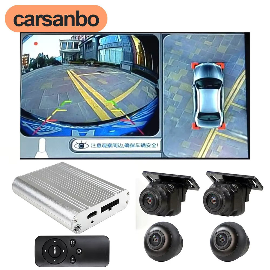 Carsanbo HD 360-Grad-Panorama-DVR-Fahrtenschreiber mit 2D Starlight Nachtsichtkamera und nahtlosem Einparkhilfe- sowie Rückfahrsystem - Bild 6