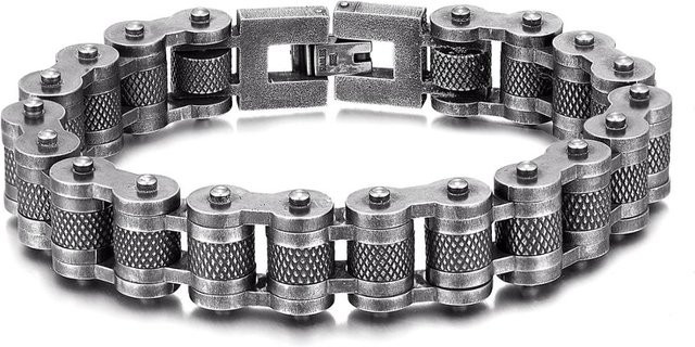 YULIN Kettenarmband Edelstahl, Silber, Herren, 23cm - Bild 1