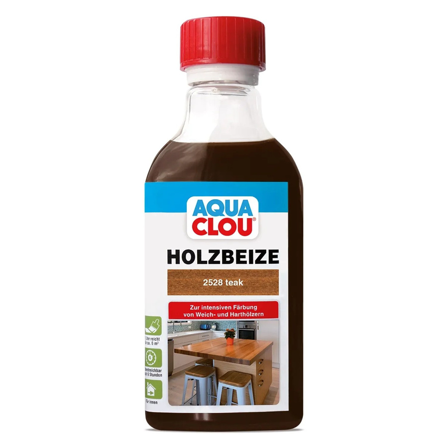 Clou Aqua Clou Holzbeize Teak 250 ml - Bild 2