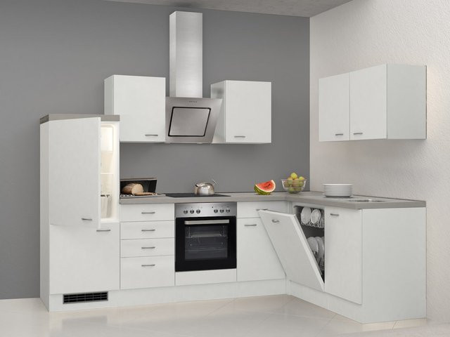 Flex-Well Winkelküche G-999-2803-052 Wito in Weiß mit Innenschubladen und Schwenktüren, Breite: 280 cm - Bild 1